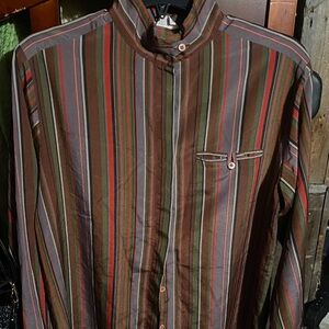 Liz Claiborne Multicolor Striped Button Down Shirt